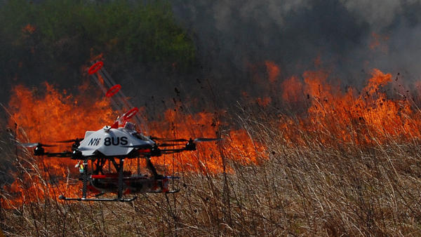 The UNL NIMBUS Lab drone team hopes their technology will help ensure safer prescribed burns by keeping firefighters out of dangerous terrain.